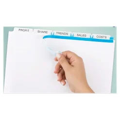 Avery Index Maker Paper Dividers with Print & Apply Label Sheets, 5 Tabs, White, 25 Sets/Pack (11446)