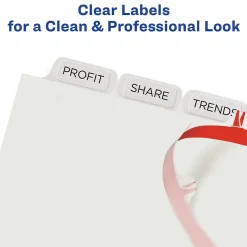 Avery Index Maker Paper Dividers with Print & Apply Label Sheets, 8 Tabs, White, 25 Sets/Pack (11447)