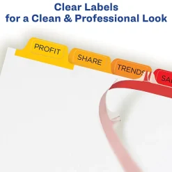 Avery Index Maker Paper Dividers with Print & Apply Label Sheets, 8 Tabs, Multicolor (11407)