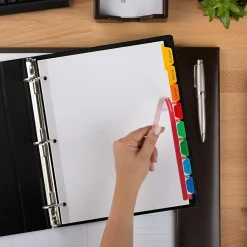 Avery Index Maker Paper Dividers with Print & Apply Label Sheets, 8 Tabs, Multicolor (11407)