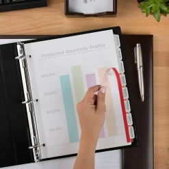 Avery Index Maker Plastic Dividers with Print & Apply Label Sheets, 5 Tabs, Frosted White, 5 Sets/Pack (12450)