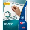Avery Index Maker Print & Apply Dividers, 24-Tab, White, Set (13151)