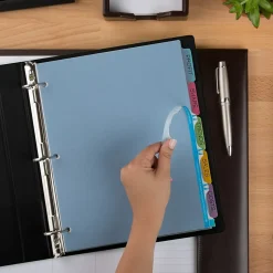 Avery Index Maker Print & Apply Label Plastic Dividers, 5-Tab, Translucent Multicolor (11452)