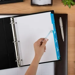 Avery Index Maker Print & Apply Label Paper Dividers, 5-Tab, Blue, 5 Sets/Pack (11410)