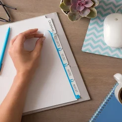 Avery Index Maker Print & Apply Label Paper Dividers for Copiers, 5 Tabs, White, 5 Sets/Pack (11421)