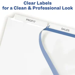 Avery Index Maker Unpunched Paper Dividers with Print & Apply Label Sheets, 3 Tabs, White (11442)