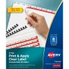 Avery Index Maker Unpunched Paper Dividers with Print & Apply Label Sheets, 8 Tabs, White, 25 Sets/Pack (11444)