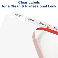 Avery Index Maker Unpunched Paper Dividers with Print & Apply Label Sheets, 8 Tabs, White, 25 Sets/Pack (11444)
