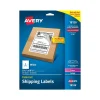 Avery Internet Laser/Inkjet Shipping Labels, 8.5" x 5.5", White, 20 Labels/Pack (18126)