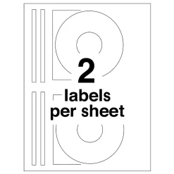 Avery Laser Media Labels, White Matte, 30 Disc and 60 Spine Labels/Pack (6692)