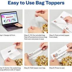 Avery Laser/Inkjet Adhesive Bag Toppers with Bags, 1 3/4