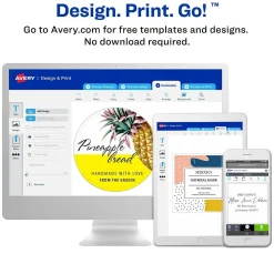 Avery Laser/Inkjet Adhesive Bag Toppers with Bags, 1 3/4