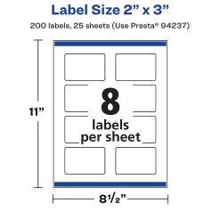 Avery Laser/Inkjet Rectangle Labels, 2