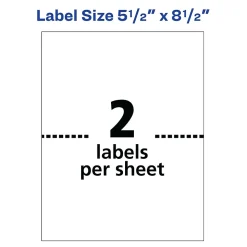 Avery Laser/Inkjet Shipping Labels, 5-1/2