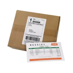 Avery Laser/Inkjet Shipping Labels with Paper Receipts, 5-1/16