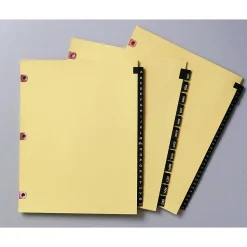 Avery Leather Style Pre-Printed A - Z Paper Dividers, Buff with Black Tabs (25180)