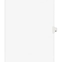 Avery Legal Pre-Printed Paper Dividers, Side Tab M, White, Avery Style, Letter Size, 25/Pack (01413)
