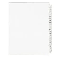 Avery Legal Pre-Printed Paper Divider Collated Set, 151-175 Tabs, White, Avery Style, Letter Size (01336)