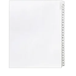 Avery Legal Pre-Printed Paper Divider Collated Set, 76-100 Tabs, White, Allstate Style, Letter Size (01704)