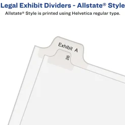 Avery Legal Pre-Printed Paper Dividers, Side Tab #7, White, Allstate Style, Letter Size, 25/Pack (82205)