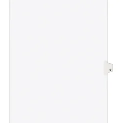 Avery Legal Pre-Printed Paper Dividers, Side Tab O, White, Avery Style, Letter Size, 25/Pack (01415)