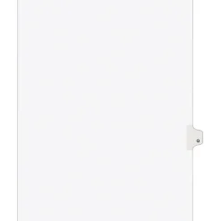 Avery Legal Pre-Printed Paper Dividers, Side Tab Q, White, Avery Style, Letter Size, 25/Pack (01417)