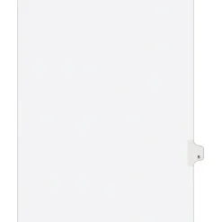 Avery Legal Pre-Printed Paper Dividers, Side Tab S, White, Avery Style, Letter Size, 25/Pack (01419)
