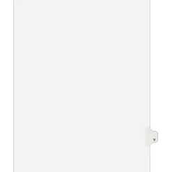 Avery Legal Pre-Printed Paper Dividers, Side Tab L, White, Avery Style, Letter Size, 25/Pack (01422)