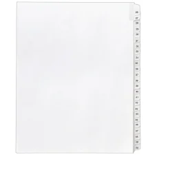 Avery Legal Pre-Printed Paper Divider Collated Set, 26-50 Tabs, White, Allstate Style, Letter Size (01702)