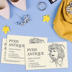 Avery Microperforated Business Cards, 2" x 3 1/2", Matte Ivory, 250 Per Pack (5376)