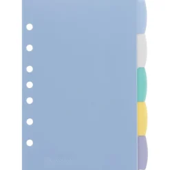 Avery Mini Write & Erase Plastic Blank Dividers, 5-Tab, Assorted Colors, 5/Pack (16180)