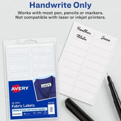 Avery No-Iron Fabric Labels on 4