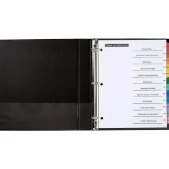 Avery Office Essentials Table 'n Tabs Pre-Printed Monthly Paper Divider, Jan-Dec Tabs, Multicolor, 1 Set (AVE11679)