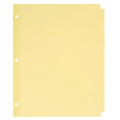 Avery Plain Tab Write-On Paper Dividers, 5 Tabs, Buff, 36 Sets/Pack (11501)