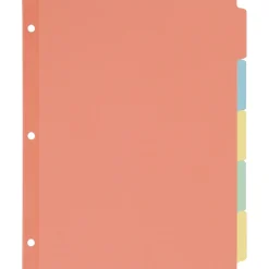 Avery Plain Tab Write-On Paper Dividers, 5 Tabs, Multicolor, 36 Sets/Pack (11508)