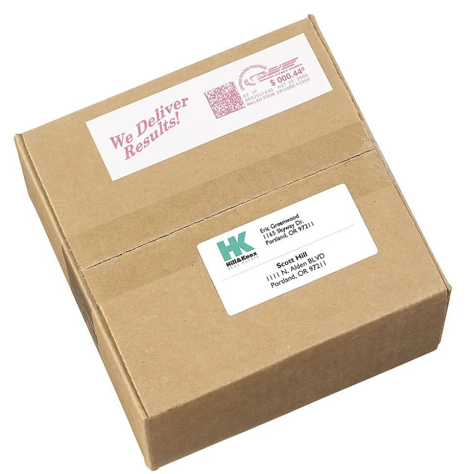 Avery Postage Meter Shipping Labels, Matte White, 1 25/32" x 6", White, 60 Labels/Pack (5289)