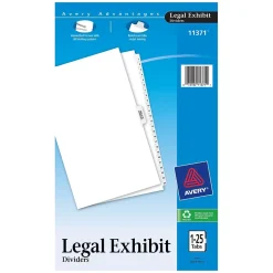 Avery Premium Collated Legal Paper Dividers, 1-25 & Table of Content Tabs, White, Avery Style, Legal Size (11371)