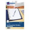 Avery Pre-Printed Mini Paper Dividers, A-Z Tabs, White (11313)