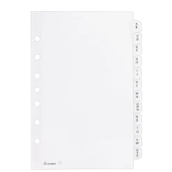 Avery Pre-Printed Mini Paper Dividers, A-Z Tabs, White (11313)