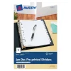 Avery Pre-Printed Mini Paper Dividers, Jan-Dec Tabs, White (11315)