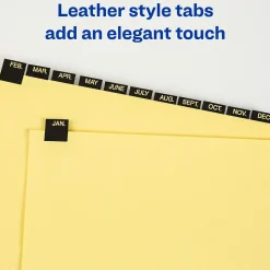 Avery Pre-Printed Monthly Dividers, 12-Tab, Black/Gold (25181)