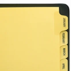 Avery Pre-Printed Paper Dividers with Laminated Tabs, Jan-Dec Tabs, Buff, Gold Reinforced (11307)