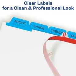 Avery Print & Apply Blank Tab Dividers, 8-Tab, Blue, 5/Pack (11411)