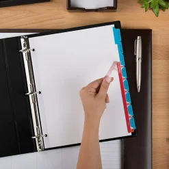 Avery Print & Apply Blank Tab Dividers, 8-Tab, Blue, 5/Pack (11411)