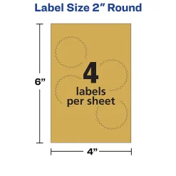 Avery Printable Inkjet Notary Seal Labels, 2