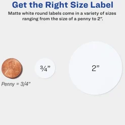 Avery Printable Round Labels with Sure Feed, 2