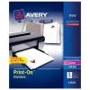 Avery Print-On Paper Dividers, 5 Tabs, White, 5 Sets/Pack (11515)