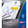 Avery Print-On Unpunched Paper Dividers, 5 Tabs, White, 5 Sets/Pack (11516)