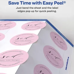 Avery Print-to-the-Edge Laser/Inkjet Square Labels, 2