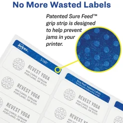 Avery Print-to-the-Edge Laser Address Labels, 1-1/4" x 2-3/8", White, 450 Labels/Pack (6871)